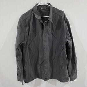 Toad And Co Mens En Route Shirt Jacket Size Large Gray Nylon Cotton‎ Outdoor